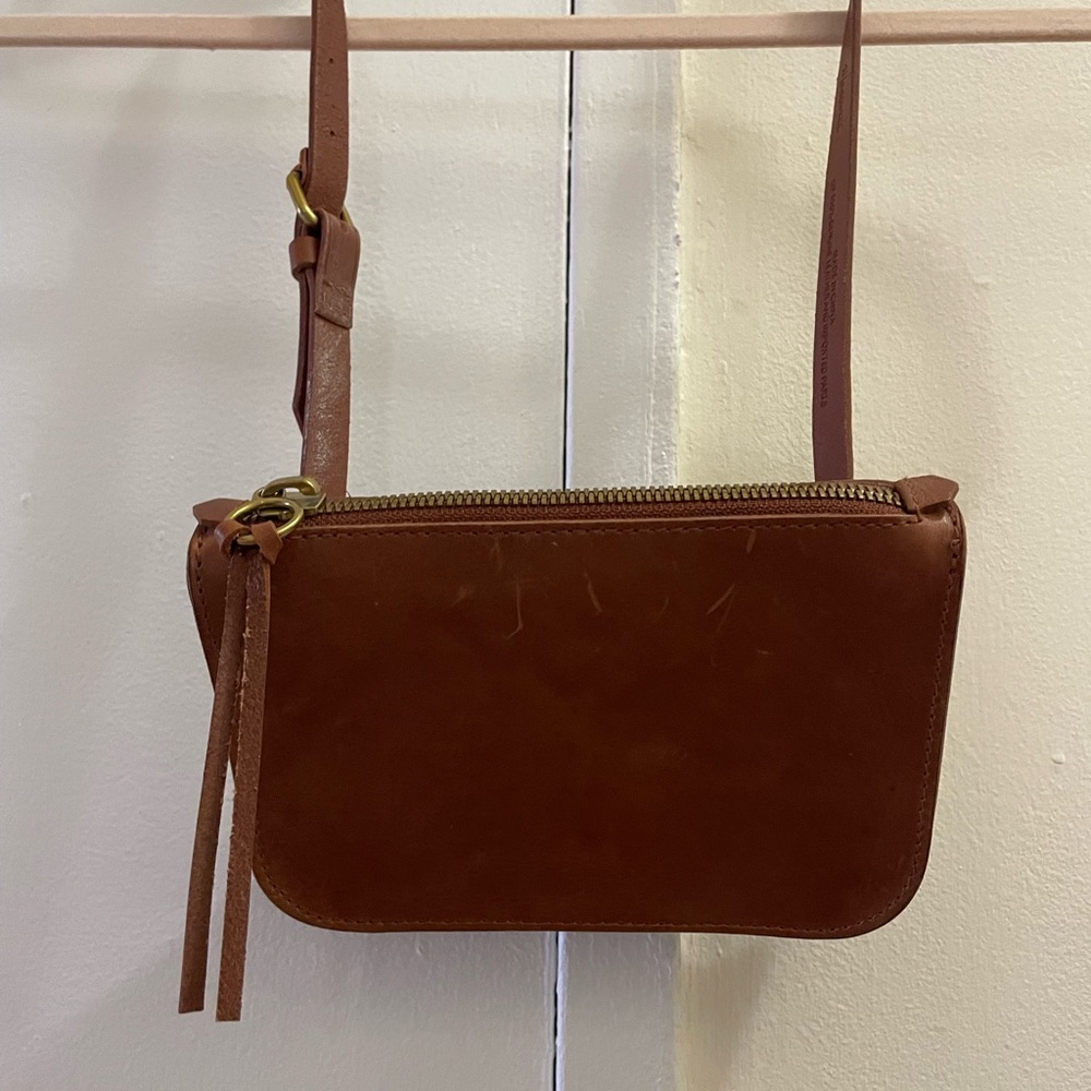 Madewell leather belt bag, camel brown